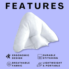 Batwing pillow Reading Pillow Orthopedic Neck & Back Support Pillow with Cushioning and Sitting Complete Back Rest Lumbar Support Soft Neck Pillow Back Support Cushion Backrest Batwing Triangle Pillow