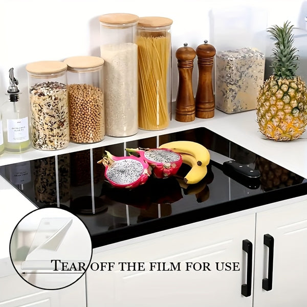 Large Black High-Tenacity PET Cutting Board With Protective Lip - Food-Safe Durable Countertop Protector For Kitchen Essentials, Scratch-Resistant Easy-Clean Design, Ideal For Holiday Gifts, Cutting Boards For Kitchen, Meal Preparation