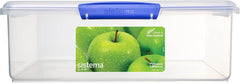 Sistema KLIP IT Food Storage Container | 7 L | Stackable & Airtight Fridge/Freezer Food Box with Lid | Bpa-Free Plastic | Blue Clips | 1 Count