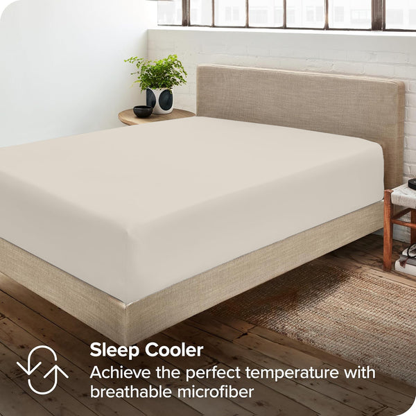 40cm Extra Deep Fitted Sheet, All seasons Bedding Ultra Soft Breathable Microfiber Bedding, Wrinkle-Free, Machine Washable, Hotel Quality All Sizes Available