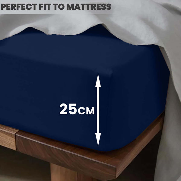 1pc Extra Deep Fitted Sheet, All seasons Bedding Ultra Soft Breathable Microfiber, Wrinkle-Free, Machine Washable, Hotel Quality All Sizes Available