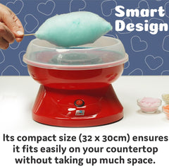 M4Y Premium Candy Floss Maker Cotton Candy Sweet Machine, Funfair Style Machine for Parties, Kids, Home, Includes Measuring Spoon and Candy Floss Sticks