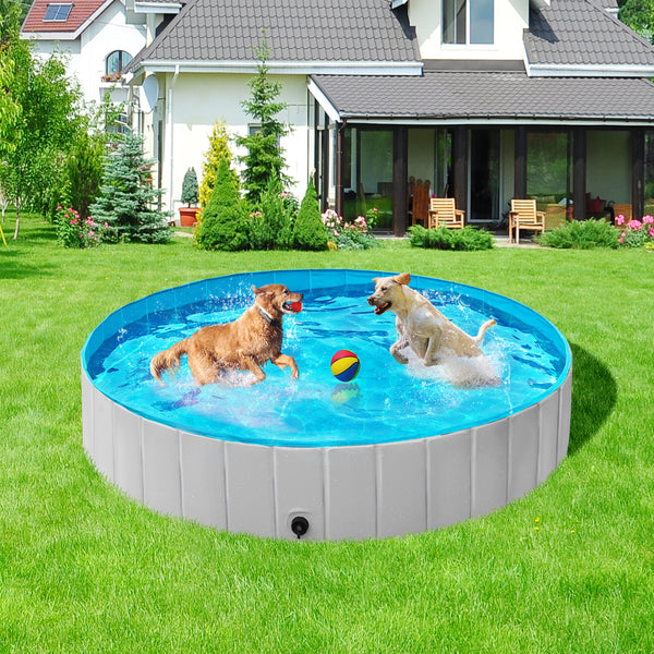 Costoffs Pet Pool Foldable Dog Swimming Pool, Pet Pool Portable Bathing Swimming Tub for Garden/Beach/Yard/Home, L/XL/XXL/XXXL, Blue/Grey/Black/Ocean Blue