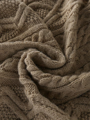 2025 Winter American Stand-Up Collar Half-Zip Knit Aran Sweater Mr. Pony Knitwear Pullover Card