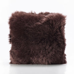 Bowron Double Sided Sheepskin Cushion, 35 X 35Cm in Brown