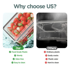 60pcs Food Storage Container Set with Lids - Stackable Plastic Containers (30 Lids + 30 Containers) - Leak-proof, Stackable - Perfect for Kitchen Organization - Containers for Meat, Fruits, And Vegetables - Includes Labels And Pen