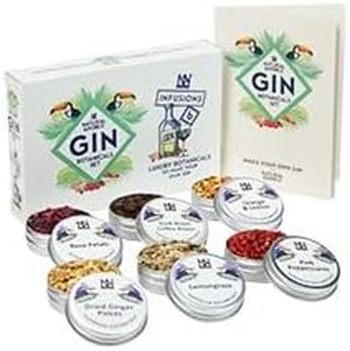 Gin Botanicals and Infusions Kit. Set of 6 Finest Botanicals and Spices for Gin
