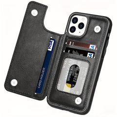 Phone Case -Cardholder-Style Phone Case, Convenient. for Iphone 17 Promax/Pro/ Air, 16 Plus, 15, 14 Pro Max, 13, 12, 11. Gift for Friends, Boys, Girls Or Family. This Business Shock-Resistant Protective Case Features a Solid Color