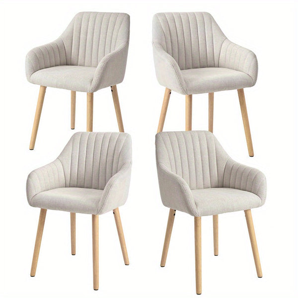 Modern Scandinavian Dining Chairs Suitable for - Ergonomic Armrests & Padded Seats with Cushioned Backrest, Soft /Upholstery & Sturdy Legs - - Modern Chairs, for, or for Company Events (Assembly Required)