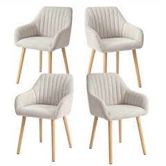 Modern Scandinavian Dining Chairs Suitable for - Ergonomic Armrests & Padded Seats with Cushioned Backrest, Soft /Upholstery & Sturdy Legs - - Modern Chairs, for, or for Company Events (Assembly Required)