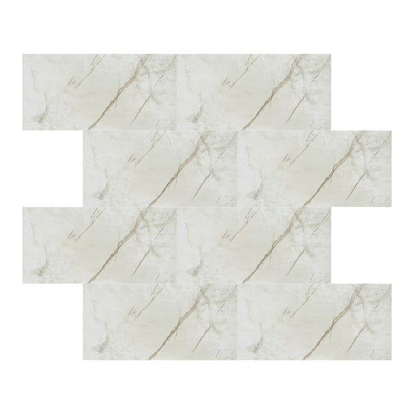 36-Pack High-Quality Self Adhesive Floor Tiles, 15x30cm Peel and Stick SPC Vinyl Planks for Kitchen, Bathroom, Bedroom & Living Room, Realistic Stone/ Wood Look Efffect Waterproof PVC Flooring, Easy DIY Installation