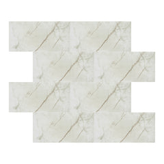 36-Pack High-Quality Self Adhesive Floor Tiles, 15x30cm Peel and Stick SPC Vinyl Planks for Kitchen, Bathroom, Bedroom & Living Room, Realistic Stone/ Wood Look Efffect Waterproof PVC Flooring, Easy DIY Installation