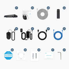 Reolink 8MP (4K) UHD NVR Poe AI 8 X Channel / 4 X Dome Camera Kit with 2TB HDD