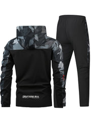 Men'S Long-Sleeve Sports Outfit with Casual Long Pants