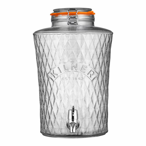 Kilner Diamond Drinks Dispenser, 8 Litre