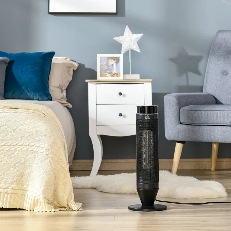 HOMCOM 1000W 3412 BTU Electric Tower Space Heater , Remote Included