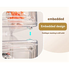 Lunaluke Clear Double-Tier Storage Box with Door - Heavy-Duty Plastic Dustproof Display Case with Hinged Door And Bottom Shelf, Dust Cover Included, Ideal for Organizing Makeup, Cosmetics, Or Other Items on a Vanity, Desk, Or Shelf.