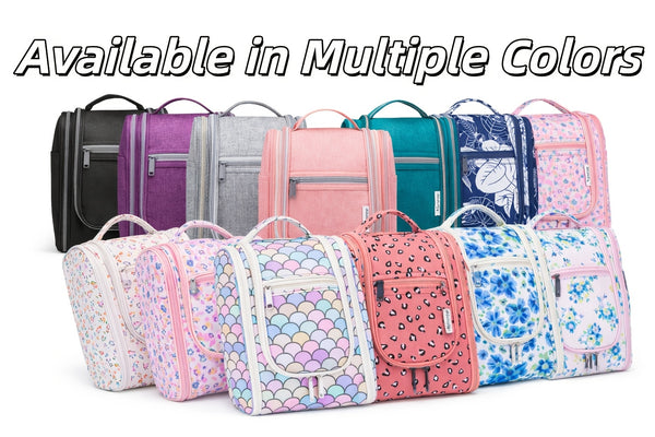 Hanging Toiletry Bag Women Large Travel Makeup Bag Organizer Bag with A PVC Compartment for Essentials Accessories Cosmetics Roomy Toiletries Bag Gift Best Toiletry Bag for International Travel Christmas Gifts