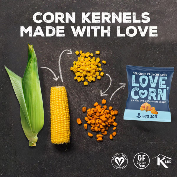 Love Corn Sea Salt Snack Packs, 30 X 20G