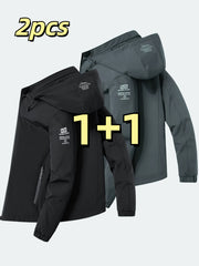 Windproof Detachable Hooded Jacket Korean Style Loose Fashion Handsome Casual Men's Top