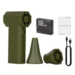 High Speed Violent Turbo Fan High Power Car Dust Blower Multifunctional Portable Violent Camping Fan Handheld Outdoor Camping Hair Dryer, Brushless Motor Turbofan Violent Fan High Speed Turbo Fan, Dust Buster, Air Buster