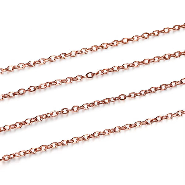 5 M/Lot Gold/Bronze Plated Necklace Chain for Jewelry Making Findings DIY Necklace Chains Materials Handmade Supplies