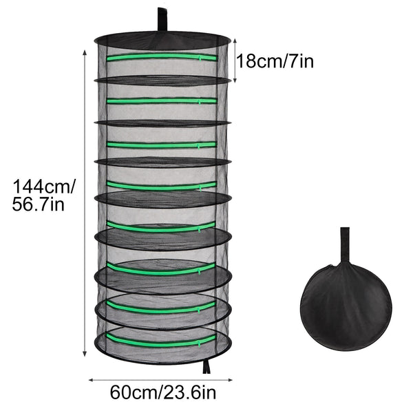 6/8 Layers Indoor/Outdoor Herb Drying Rack - Wall-Mounted, Made of Durable Oxford Fabric, Suitable for Drying Seeds, Vegetables, Fruits