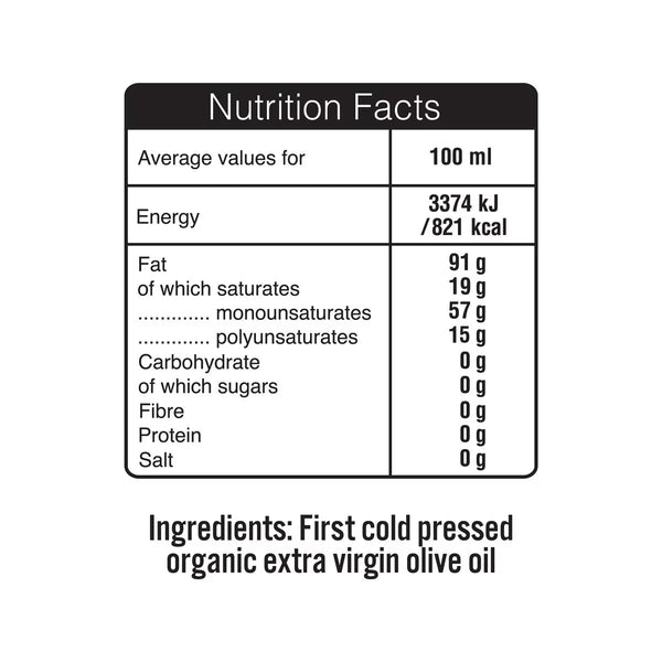 Terra Delyssa Organic Extra Virgin Olive Oil, 2 X 1L