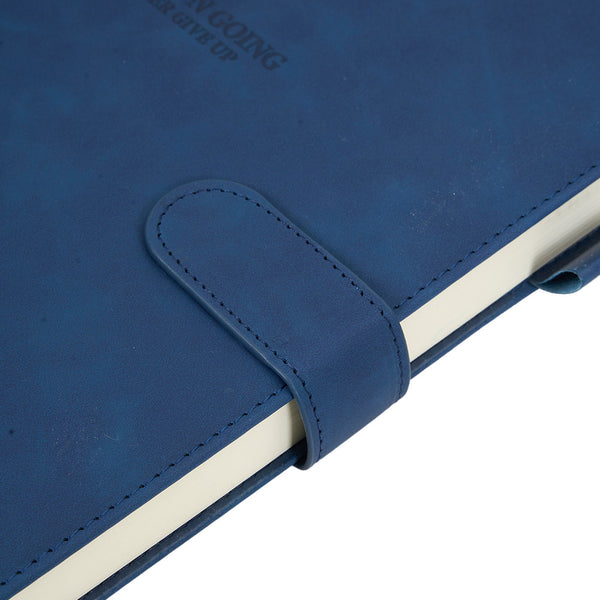 A4 Notebook with Magnetic Snap Closure, 400 Page Thick Lined Notepad in Soft Leather, Durable Business & Office Diary for Work Meetings, Professional Record Book