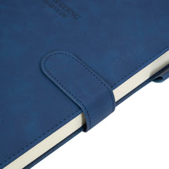 A4 Notebook with Magnetic Snap Closure, 400 Page Thick Lined Notepad in Soft Leather, Durable Business & Office Diary for Work Meetings, Professional Record Book