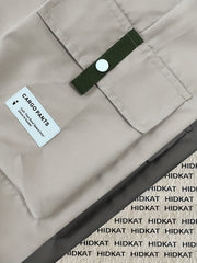 2pcs Men's Cargo Capri Pants with Drawstring Waist, Large Pockets, and Letter Patches for Summer, Fashion Casual Athletic Trousers