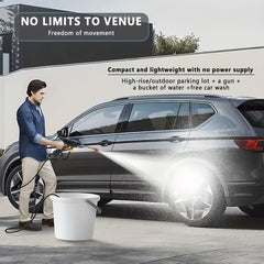 1500W Portable Cordless High Pressure Electric Car Wash - Equipped with 6-In-1 Nozzle, Handheld Car Wash Gun, for Car Wash/Home/Floor/Garden Cleaning, Includes 2 X 6000Mah Batteries