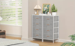 4-Drawer Chest Of Drawers with Metal Frame & MDF Wooden Top, Adjustable Feet, Anti-Tip Safety, Spacious Storage Unit for Bedroom Or Living Room (45x30x91cm/ 17.7x11.8x35.8inch)