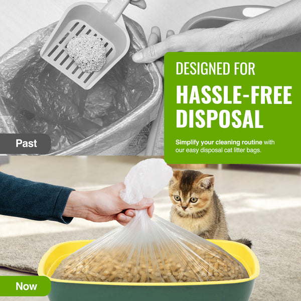 Ecobag Cat Litter Tray Liners - 30L - Heavy Duty Cat Litter Bags, Recycled Litter Liners, Durable Cat Tray Liners Easy to Dispose