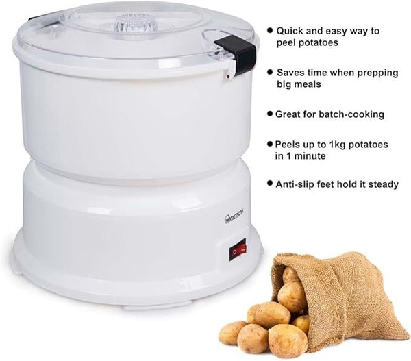 Electric 1kg Potato Automatic Peeler Machine - 6 Blades Peeler