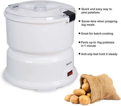 Electric 1kg Potato Automatic Peeler Machine - 6 Blades Peeler