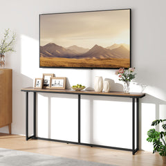 Costoffs Console Table Entryway Table, Modern Long Sofa Table Simple Wooden Side Table for Hallway Living Room Home Office, Furniture for Home, Rustic Brown
