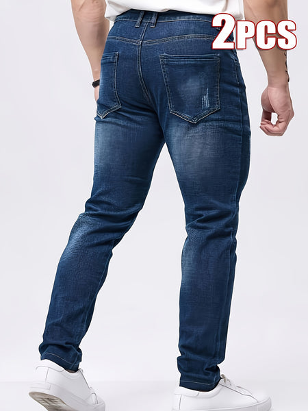 Men'S Skinny Jeans 2pcs Set