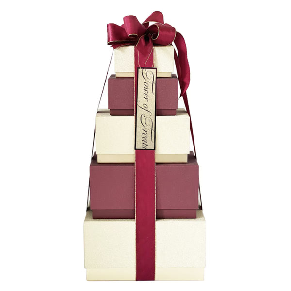 Festive Tower of Treats in Red Design, 2.2Kg