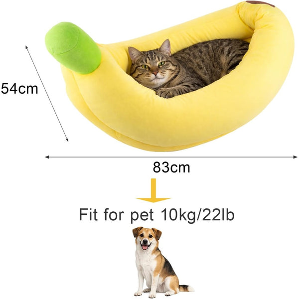 Banana Shaped Pet Nest for Cats And Dogs, Universal Detachable And Washable, Winter Warm Sleeping Pad for Small Dogs And Cats, Comfortable Sleeping Nest S-XL