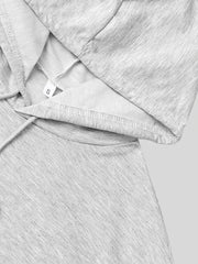 Women's Solid Color Suit, Polyester Fabric, Machine Washable, Casual and Loose Fit, Suitable for Going Out, Drawstring Sleeveless Hooded Sweatshirt, Trouser Suit.