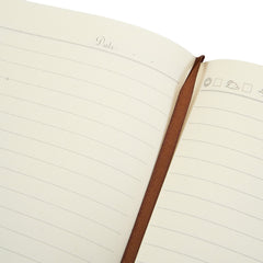 A4 Notebook with Magnetic Snap Closure, 400 Page Thick Lined Notepad in Soft Leather, Durable Business & Office Diary for Work Meetings, Professional Record Book