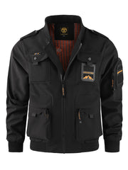 Men'S Fashion Thin Jacket Men New Spring Casual Cargo Multi-Pocket Thin Jacket Men Spring Autumn Outdoor Thin Loose Jacket for Men