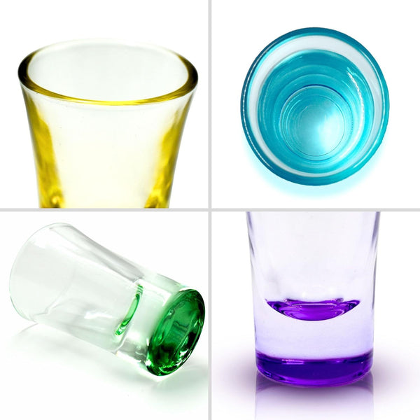 Heavy Base Shot Glasses - 25ml Shot Glasses Set for Alcohol, Vodka, Expresso, Tequila & Desserts - Durable and Reusable for Home, Bars & Party