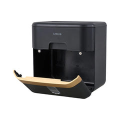 Hole-Free Wall-Mounted Tissue Box for Bathrooms, Waterproof Bathroom Storage Rack, Kitchen Paper Holder, Toilet Roll Holder, Dual-Purpose Tissue/Roll Dispenser, Multi-Functional Tissue Storage Rack, Compact Design, Black, Suitable for Bathrooms, Kitchens,