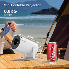 [2025 Upgraded & Android 11.0] Mini Projector Native 720P HD, Supports 4K 1080P, XGODY Gimbal 3 Portable Projector 12000 Lumen, Wifi 6, Bluetooth, Auto Keystone, Video Projector for Home Cinema