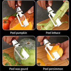 Multi-Functional Vegetable Peeler, 2-in-1 Fruit Veggie Peeler & Bottle Opener, Stainless Steel Blade Peelers for Kitchen