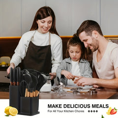 Silicone Kitchen Utensils Set | Heat Resistant And, Suitable For Non Stick Pans, Stainless Steel Cutting Tools, Small Kitchen Tools, Ideal Holiday Gift 17+2 Sets Of Food Grade Silicone Cooking Combinations