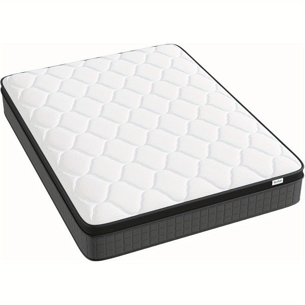 10-Inch Hybrid Pocket Spring Mattress Designed for Pressure Relief And Motion Isolation, Medium-Firm, Delivered in a Box.