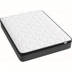 10-Inch Hybrid Pocket Spring Mattress Designed for Pressure Relief And Motion Isolation, Medium-Firm, Delivered in a Box.